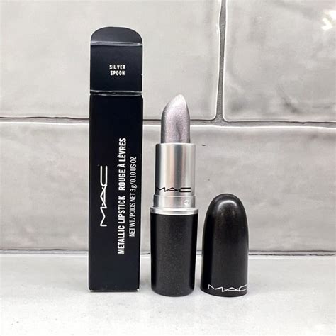 mac metallic lipstick silver spoon 1 oz boxed|MAC .